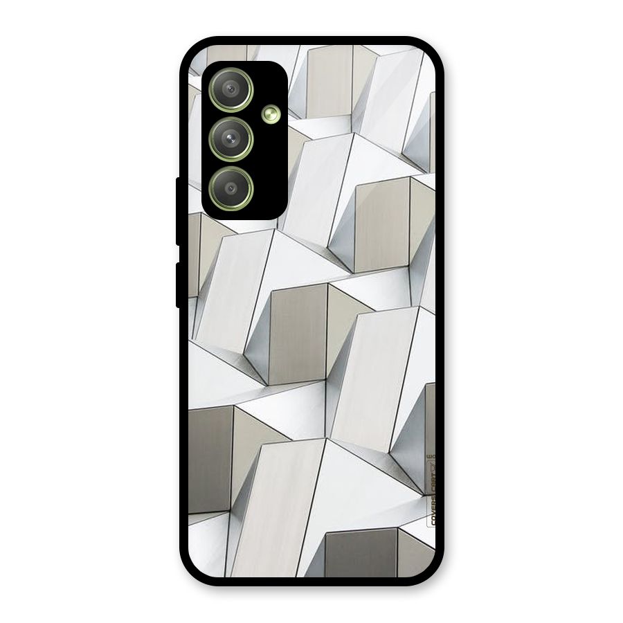 White Abstract Art Glass Back Case for Galaxy A54