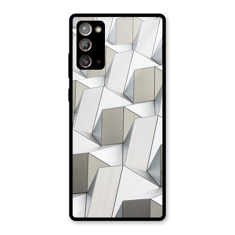 White Abstract Art Glass Back Case for Galaxy Note 20