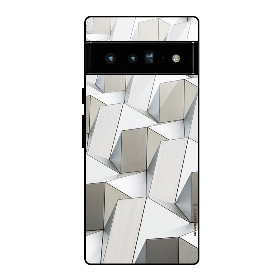 White Abstract Art Glass Back Case for Google Pixel 6 Pro