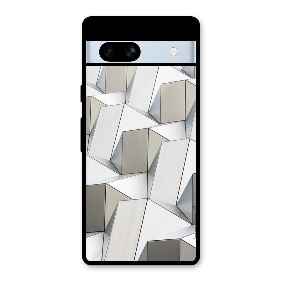 White Abstract Art Glass Back Case for Google Pixel 7a