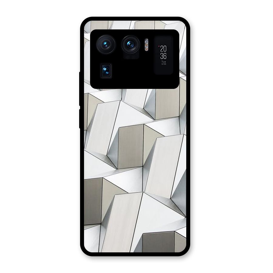 White Abstract Art Glass Back Case for Mi 11 Ultra