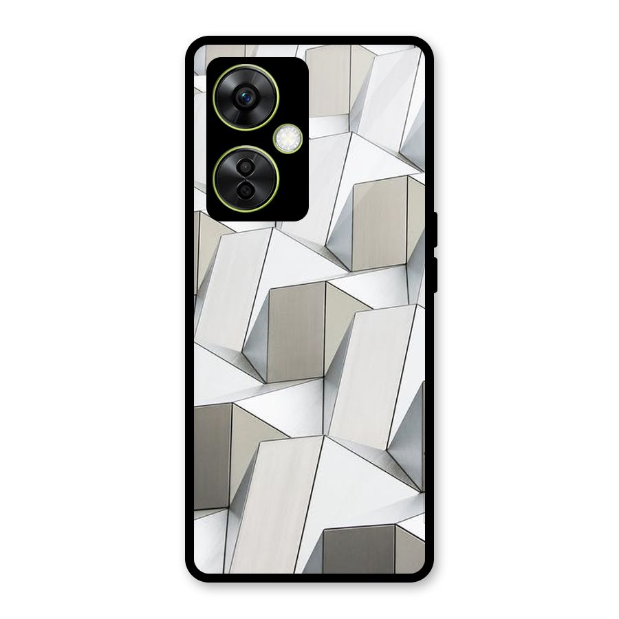 White Abstract Art Glass Back Case for OnePlus Nord CE 3 Lite