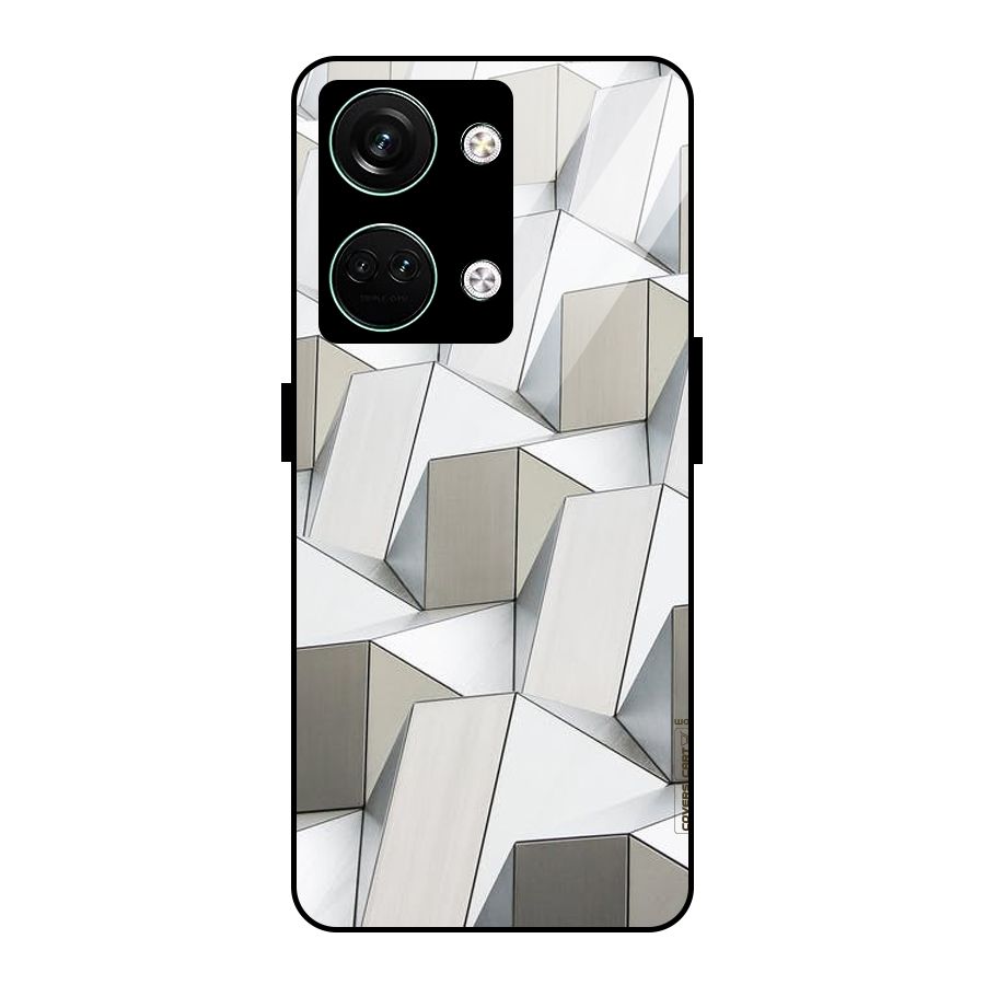 White Abstract Art Glass Back Case for Oneplus Nord 3