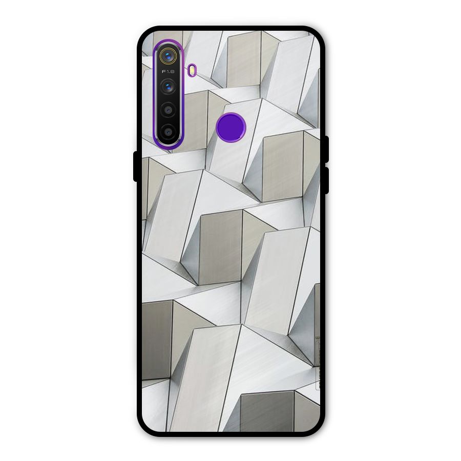 White Abstract Art Glass Back Case for Realme 5s