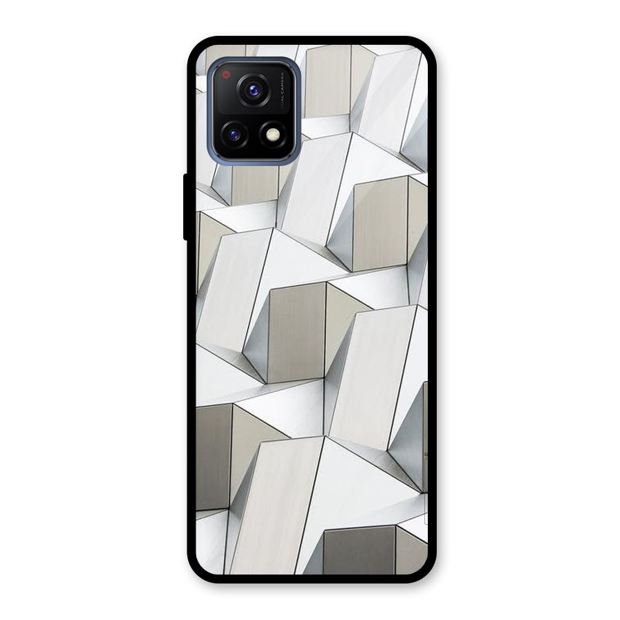 White Abstract Art Glass Back Case for Vivo Y72 5G