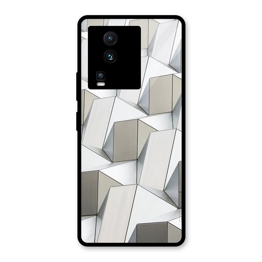 White Abstract Art Glass Back Case for Vivo iQOO Neo 7 Pro