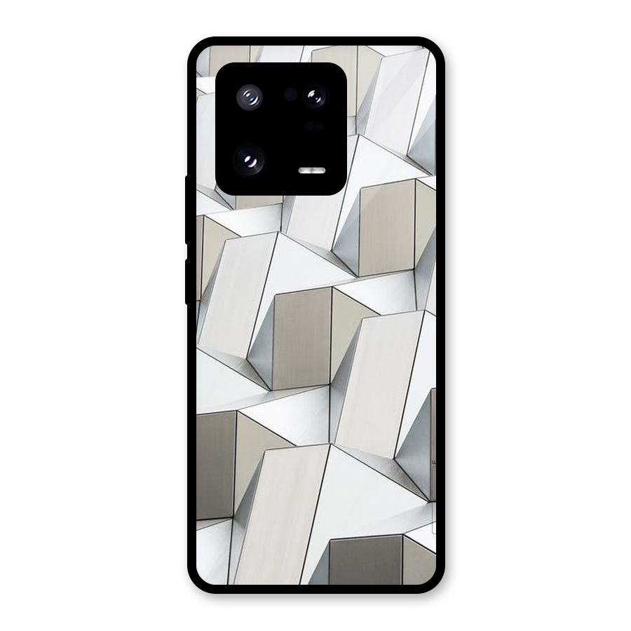 White Abstract Art Glass Back Case for Xiaomi 13 Pro