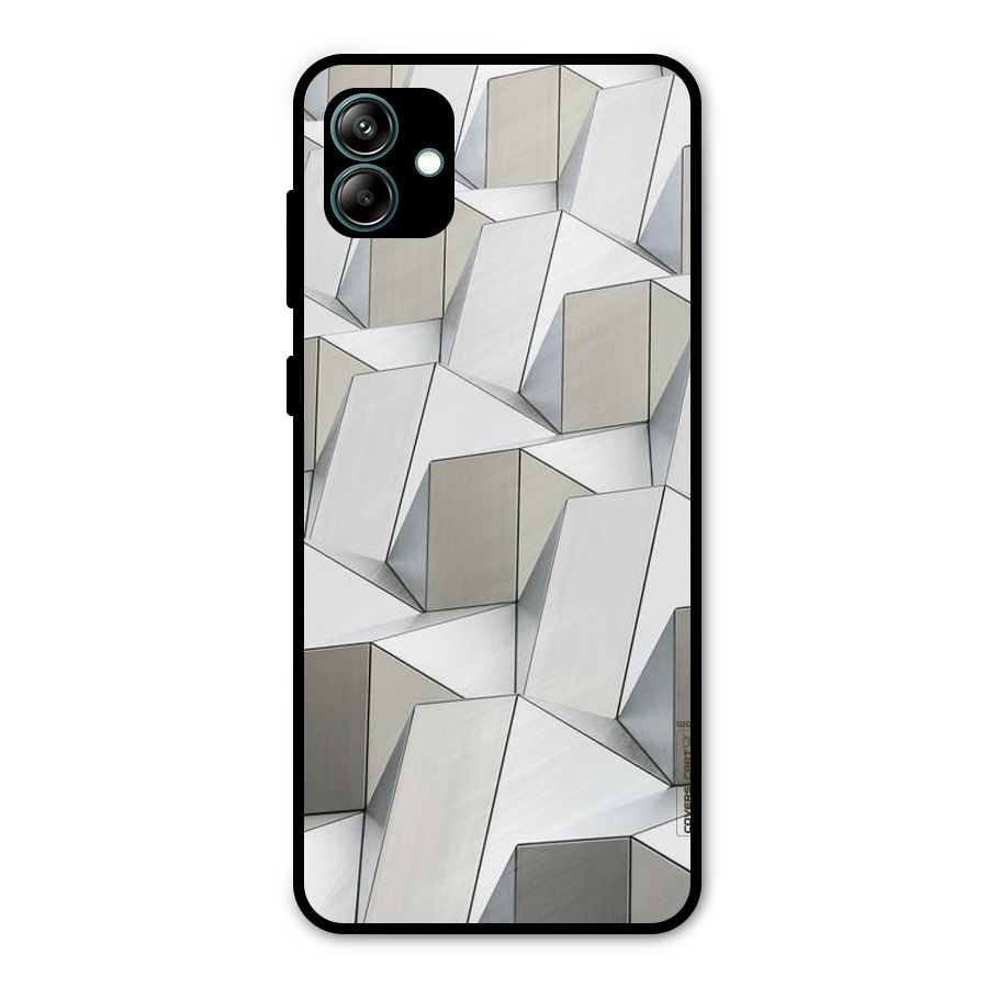 White Abstract Art Metal Back Case for Galaxy A04