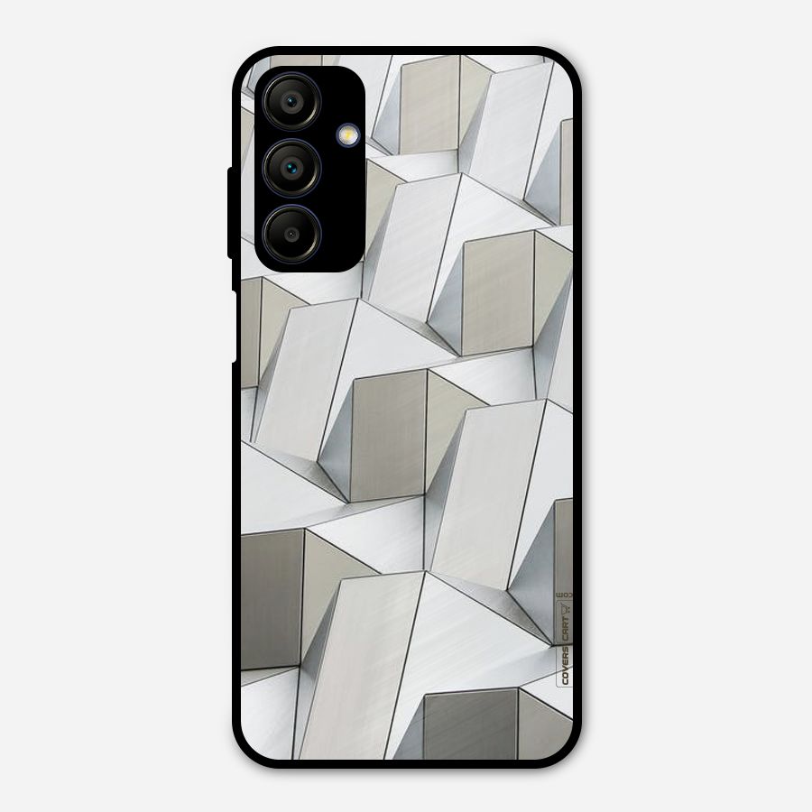 White Abstract Art Metal Back Case for Galaxy A15 5G