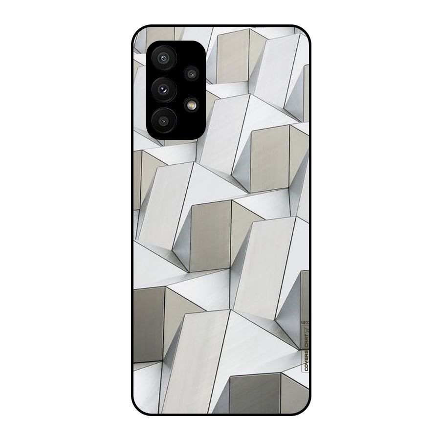 White Abstract Art Metal Back Case for Galaxy A23