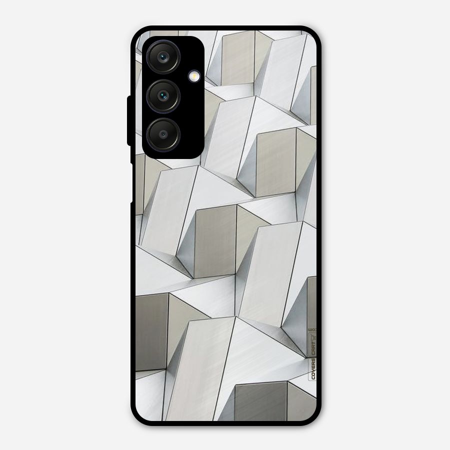 White Abstract Art Metal Back Case for Galaxy A25 5G
