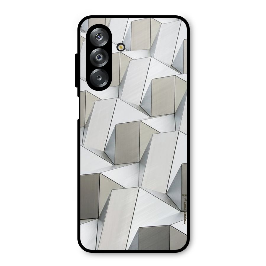 White Abstract Art Metal Back Case for Galaxy A26