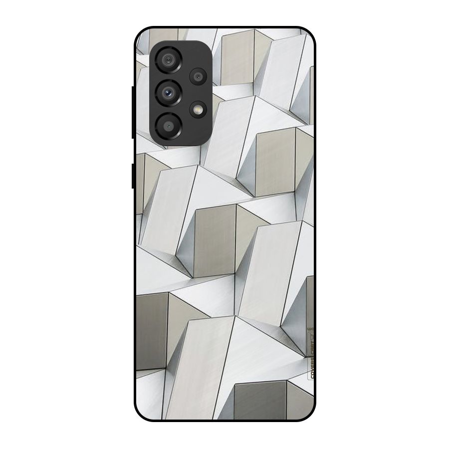 White Abstract Art Metal Back Case for Galaxy A33 5G