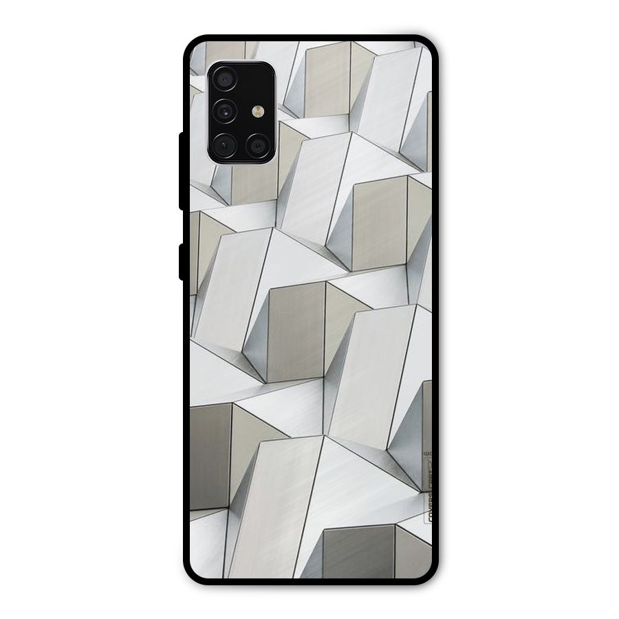 White Abstract Art Metal Back Case for Galaxy A51