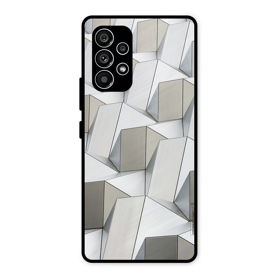 White Abstract Art Metal Back Case for Galaxy A53 5G
