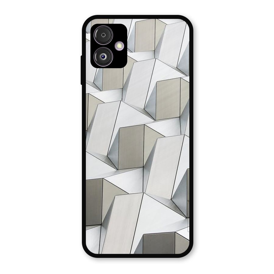 White Abstract Art Metal Back Case for Galaxy F14