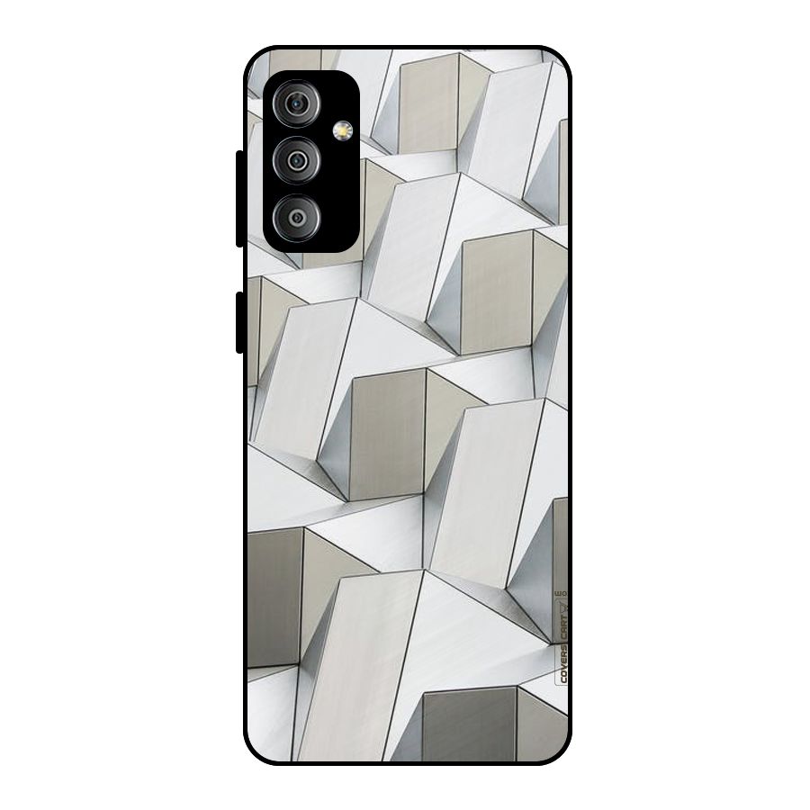 White Abstract Art Metal Back Case for Galaxy F23