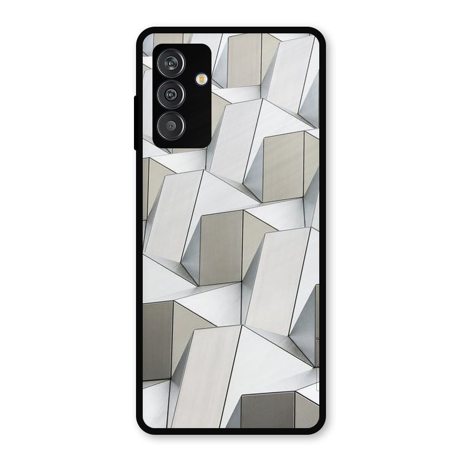 White Abstract Art Metal Back Case for Galaxy M13