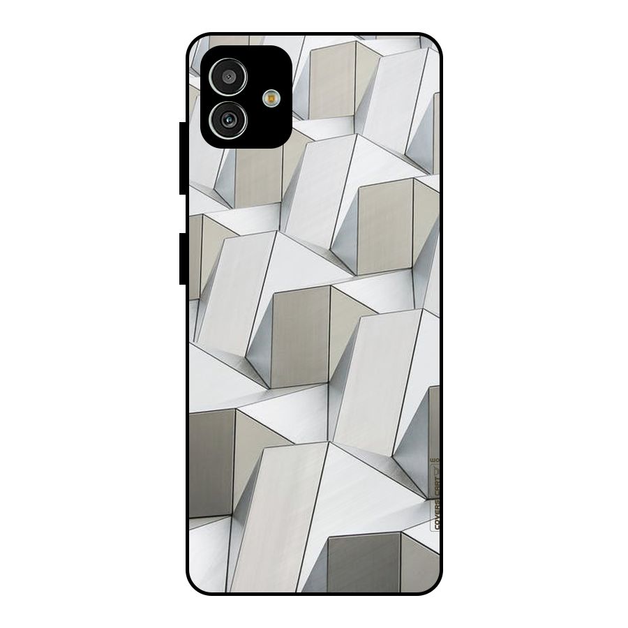 White Abstract Art Metal Back Case for Galaxy M13 5G