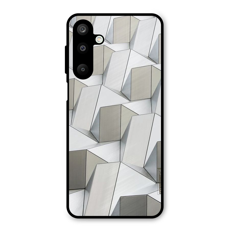 White Abstract Art Metal Back Case for Galaxy M16
