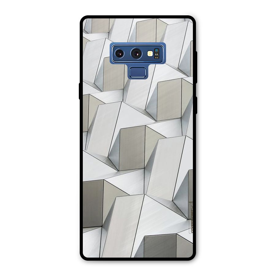 White Abstract Art Metal Back Case for Galaxy Note 9