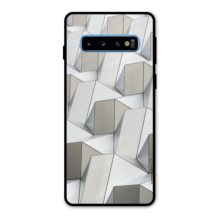 White Abstract Art Metal Back Case for Galaxy S10