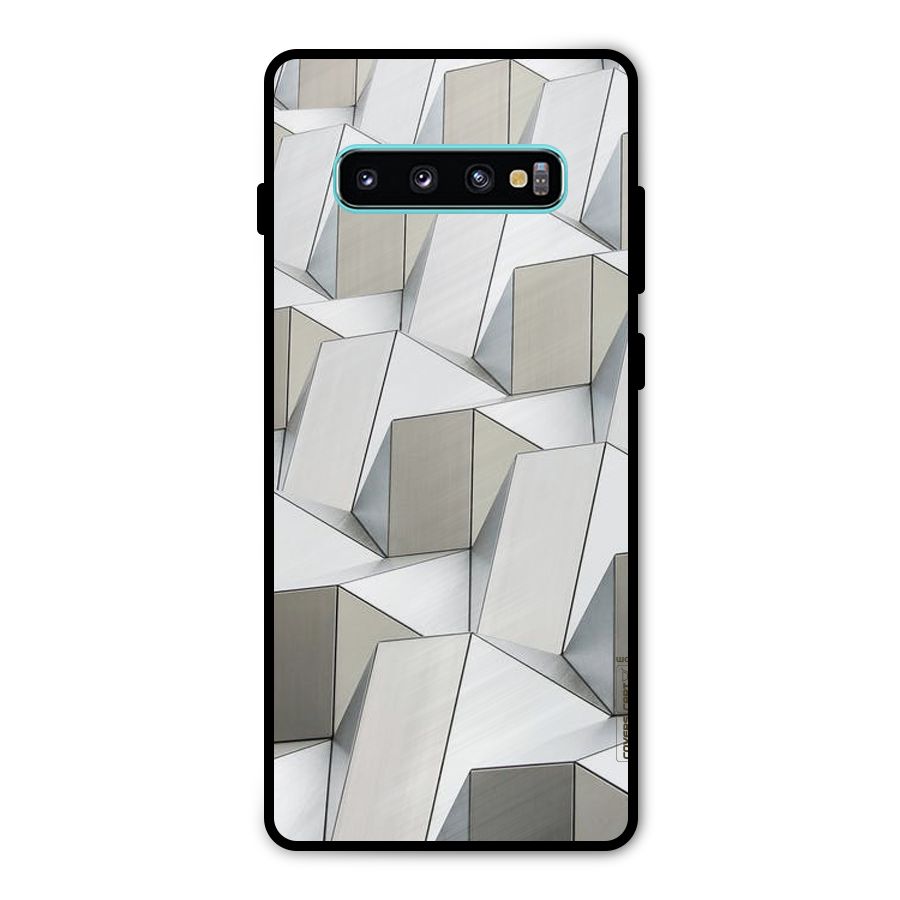 White Abstract Art Metal Back Case for Galaxy S10 Plus