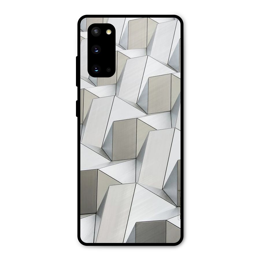 White Abstract Art Metal Back Case for Galaxy S20