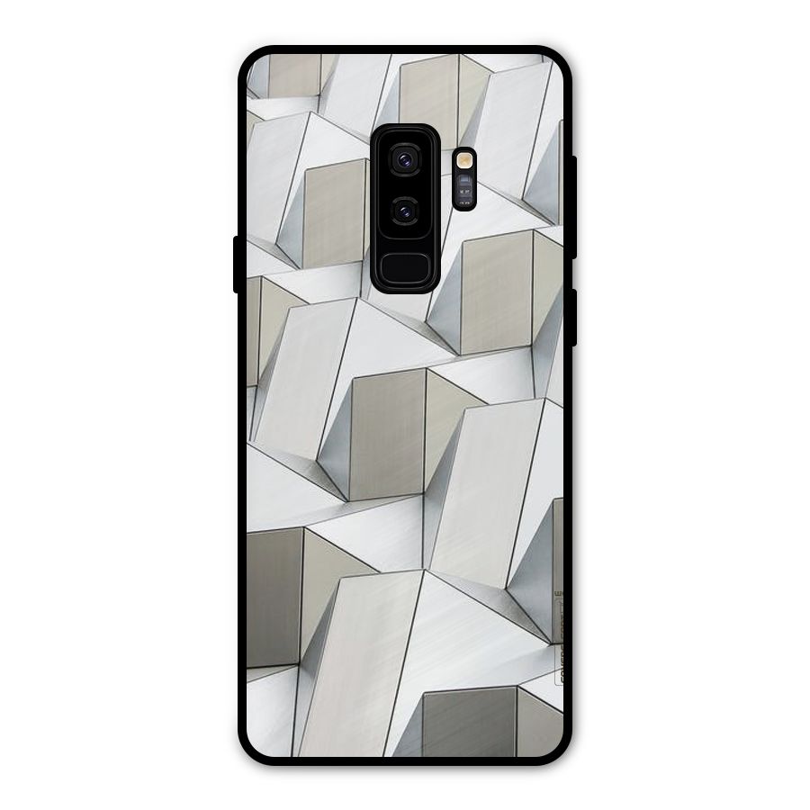 White Abstract Art Metal Back Case for Galaxy S9 Plus