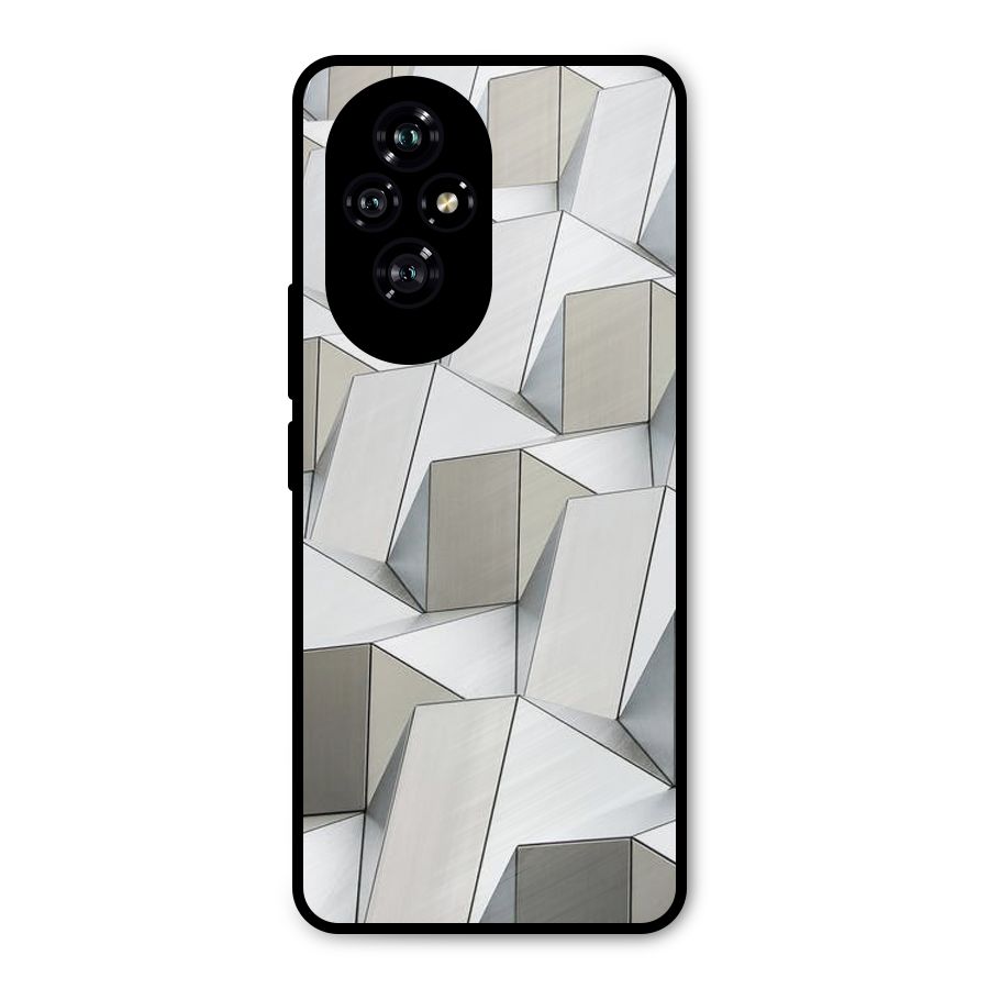 White Abstract Art Metal Back Case for Honor 200