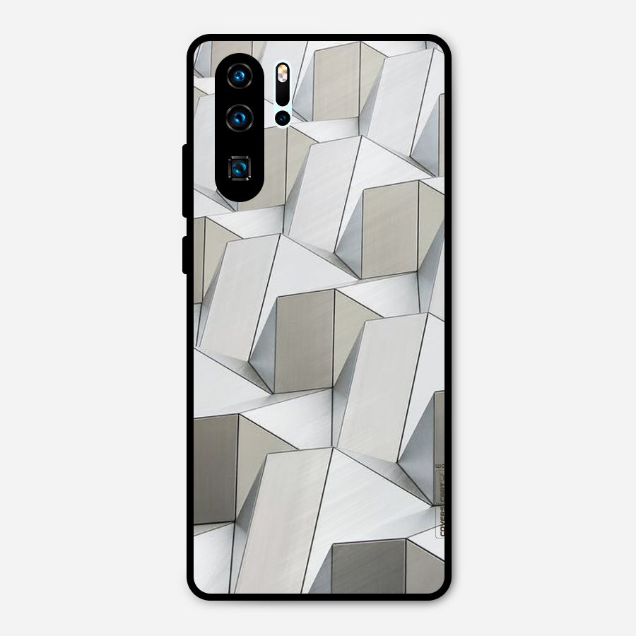 White Abstract Art Metal Back Case for Huawei P30 Pro