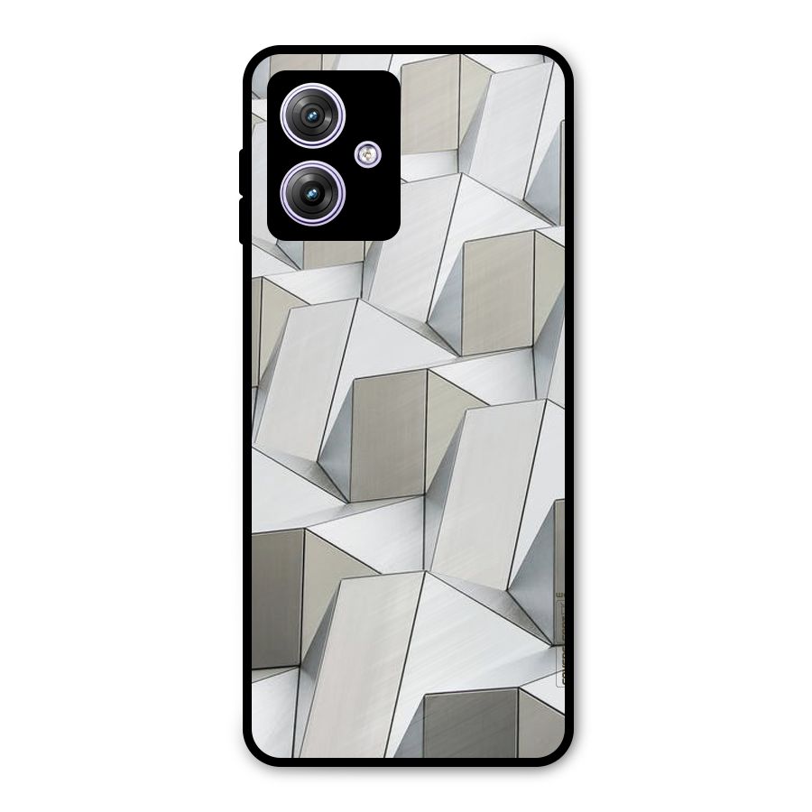 White Abstract Art Metal Back Case for Moto G64