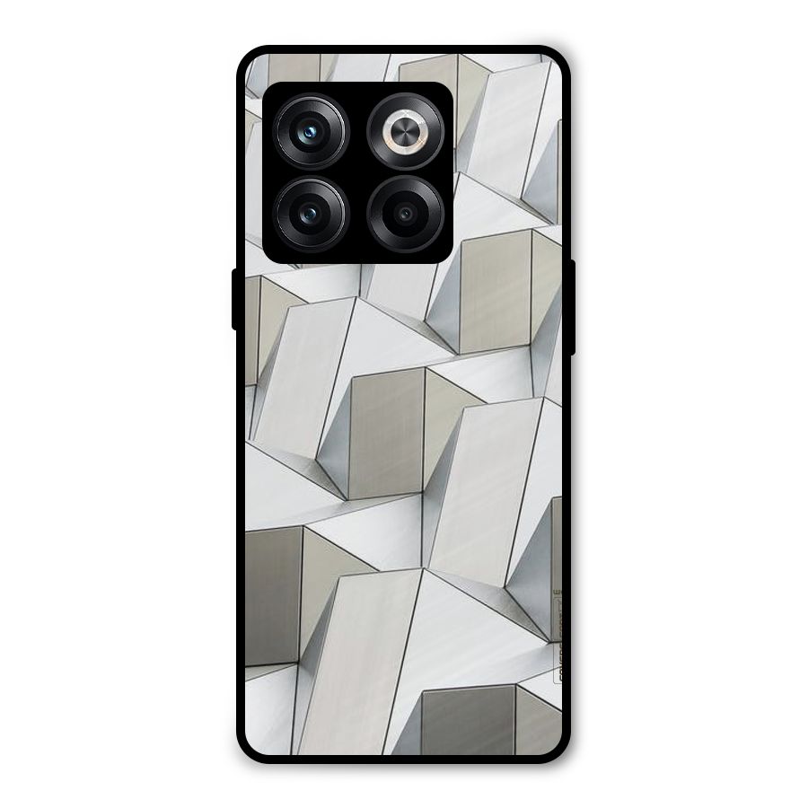 White Abstract Art Metal Back Case for OnePlus 10T