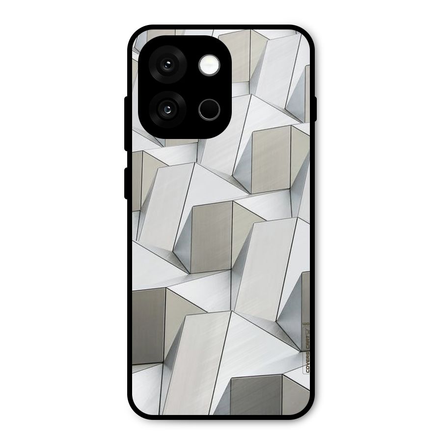 White Abstract Art Metal Back Case for OnePlus 13s