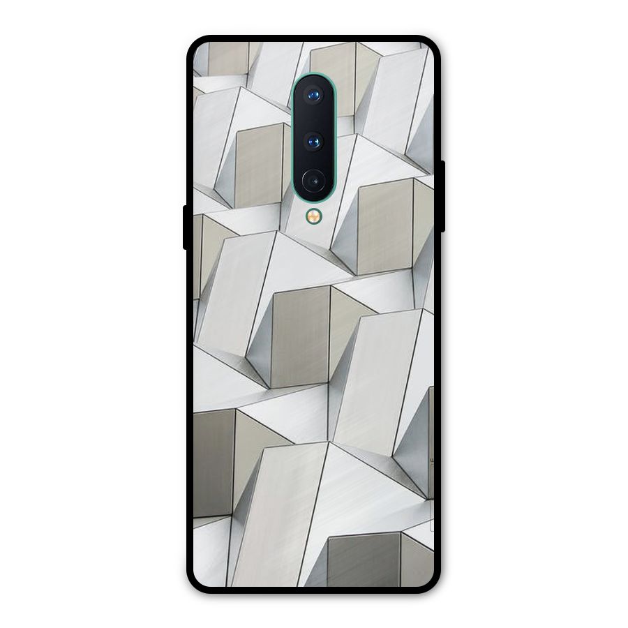White Abstract Art Metal Back Case for OnePlus 8