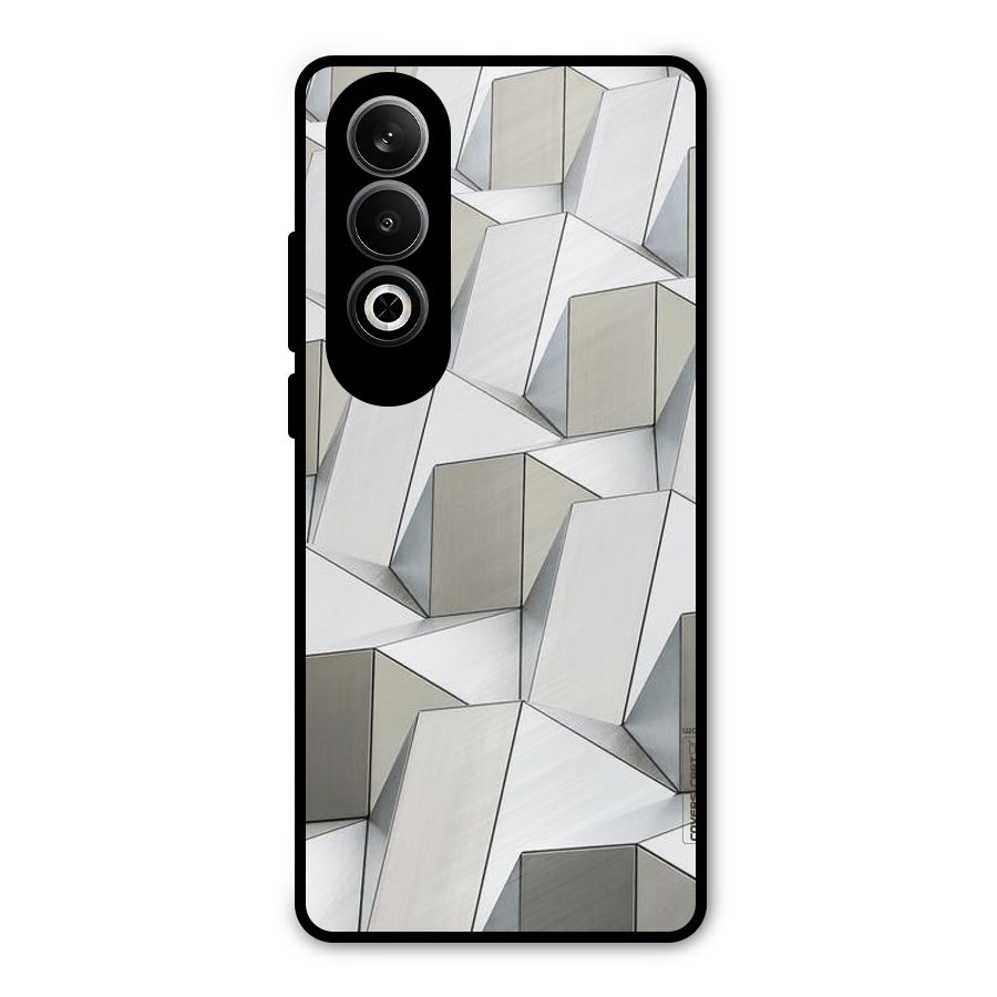 White Abstract Art Metal Back Case for OnePlus Nord CE4
