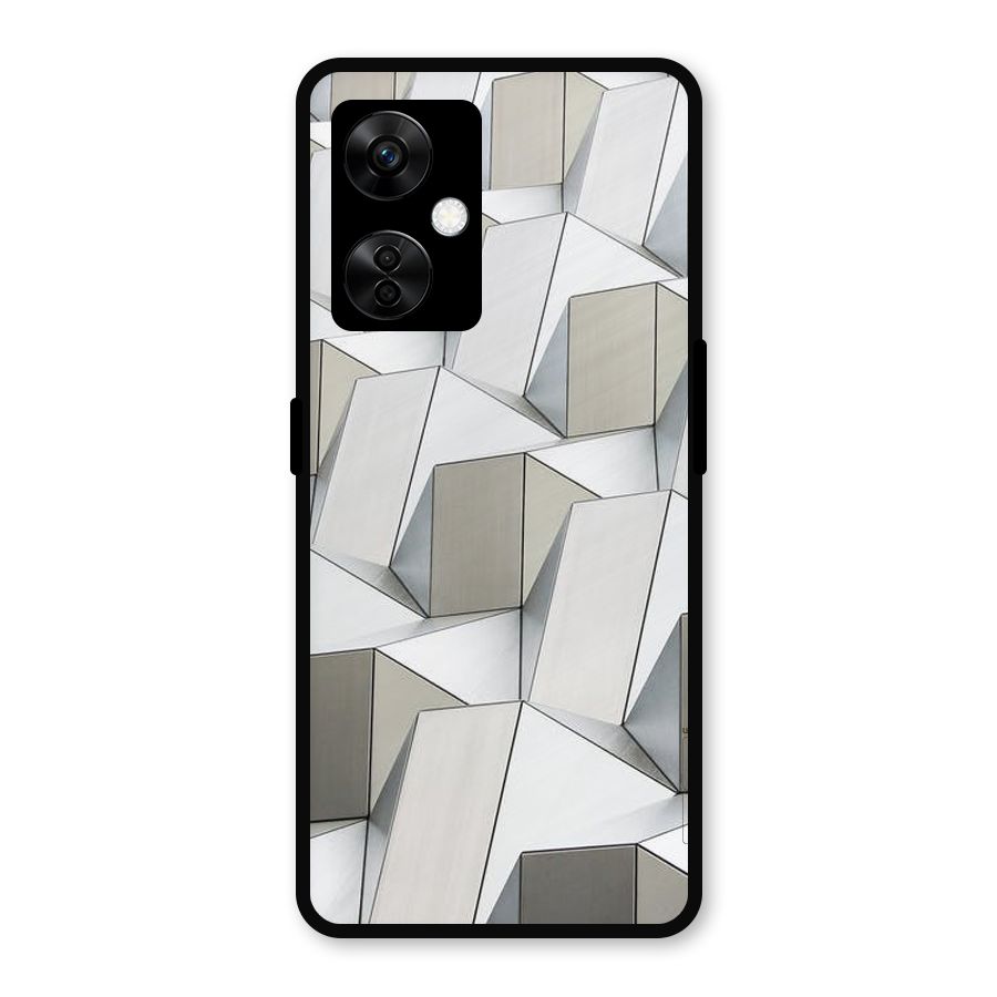 White Abstract Art Metal Back Case for OnePlus Nord CE 3 Lite