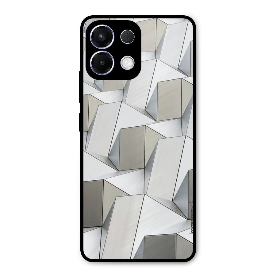 White Abstract Art Metal Back Case for Oppo K13