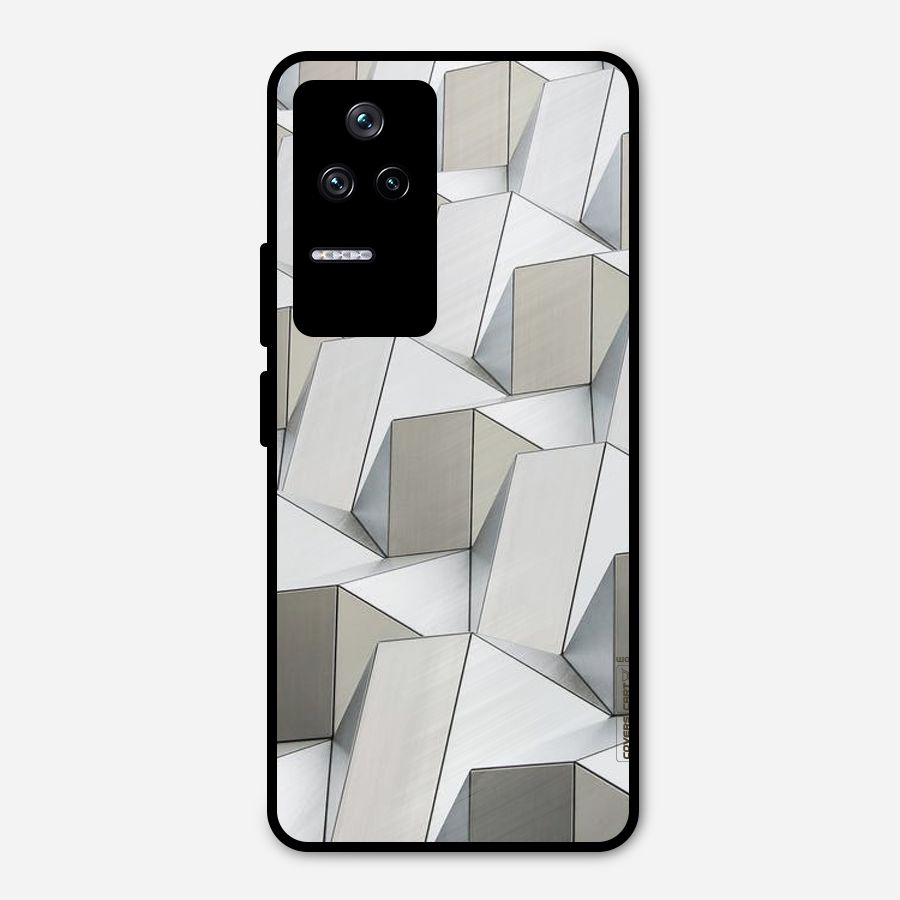 White Abstract Art Metal Back Case for Poco F4 5G