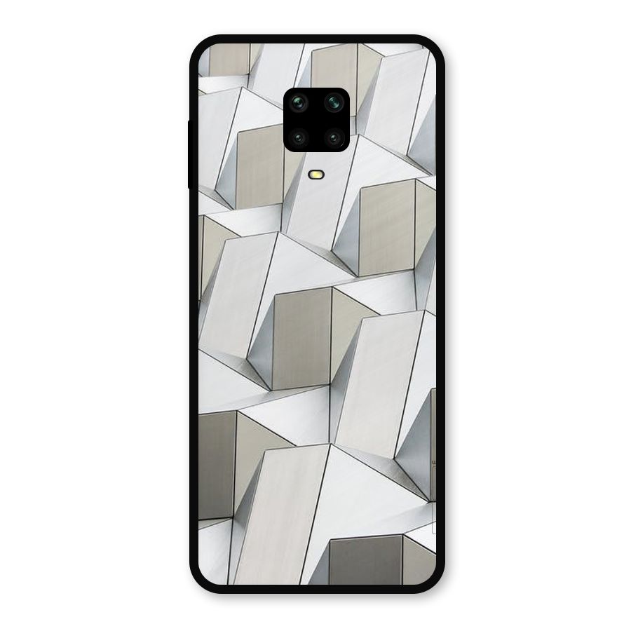 White Abstract Art Metal Back Case for Poco M2 Pro