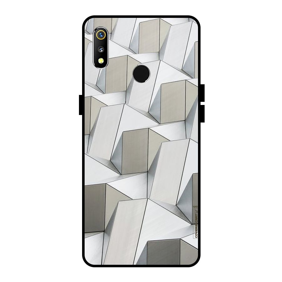 White Abstract Art Metal Back Case for Realme 3i
