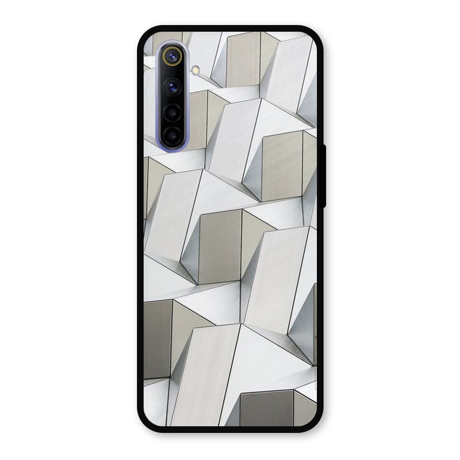 White Abstract Art Metal Back Case for Realme 6