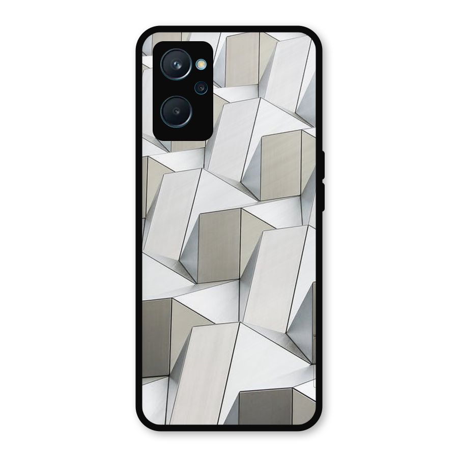 White Abstract Art Metal Back Case for Realme 9i