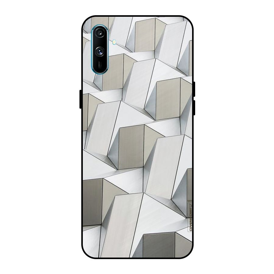 White Abstract Art Metal Back Case for Realme C3