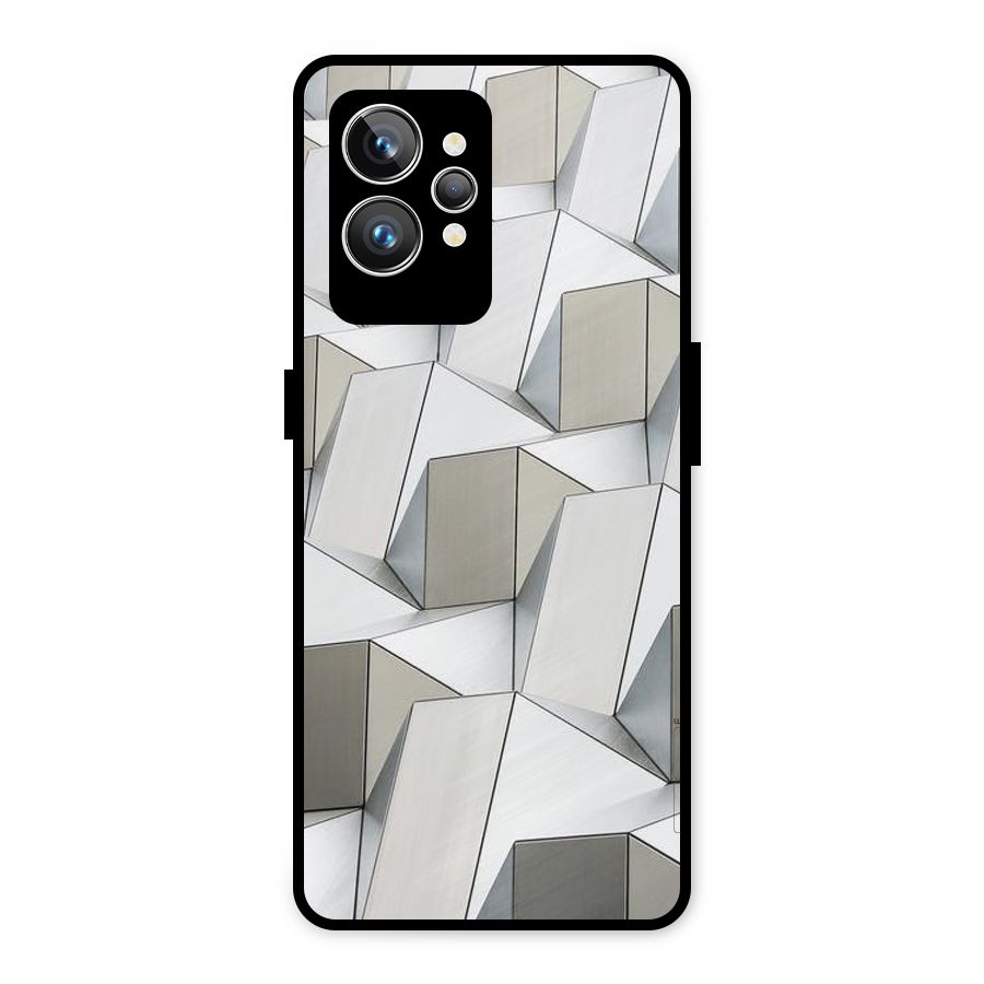 White Abstract Art Metal Back Case for Realme GT2 Pro