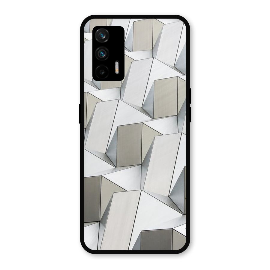 White Abstract Art Metal Back Case for Realme GT 5G