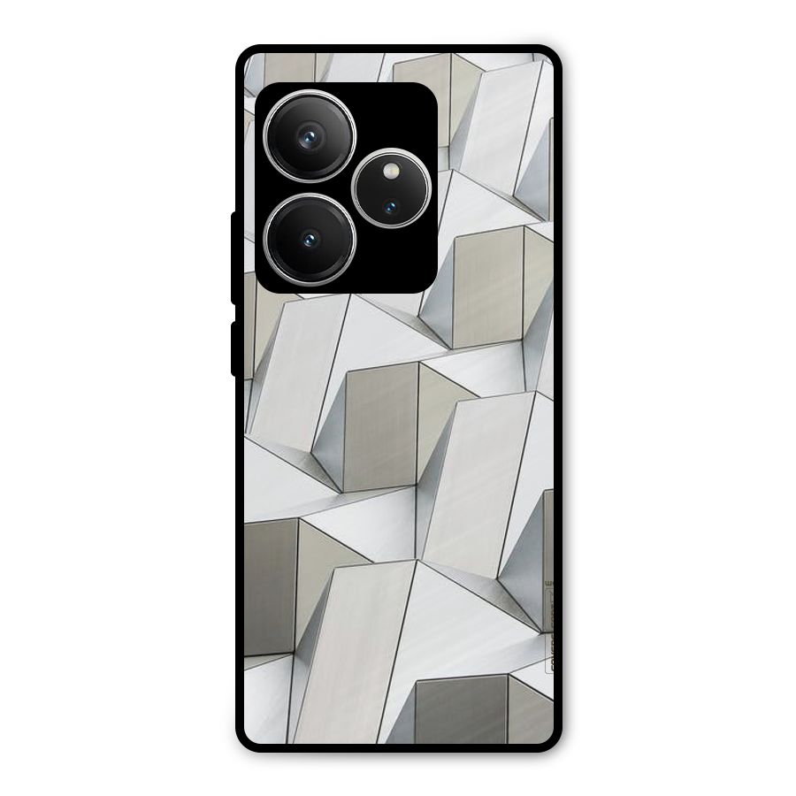 White Abstract Art Metal Back Case for Realme GT 6