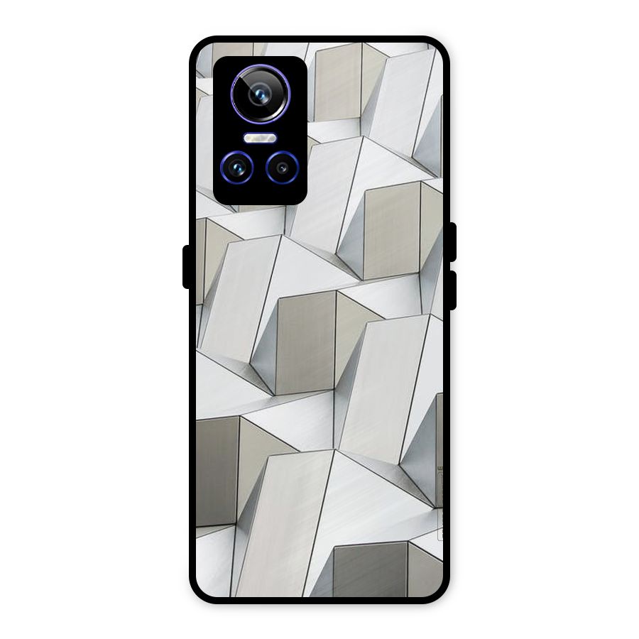 White Abstract Art Metal Back Case for Realme GT Neo 3