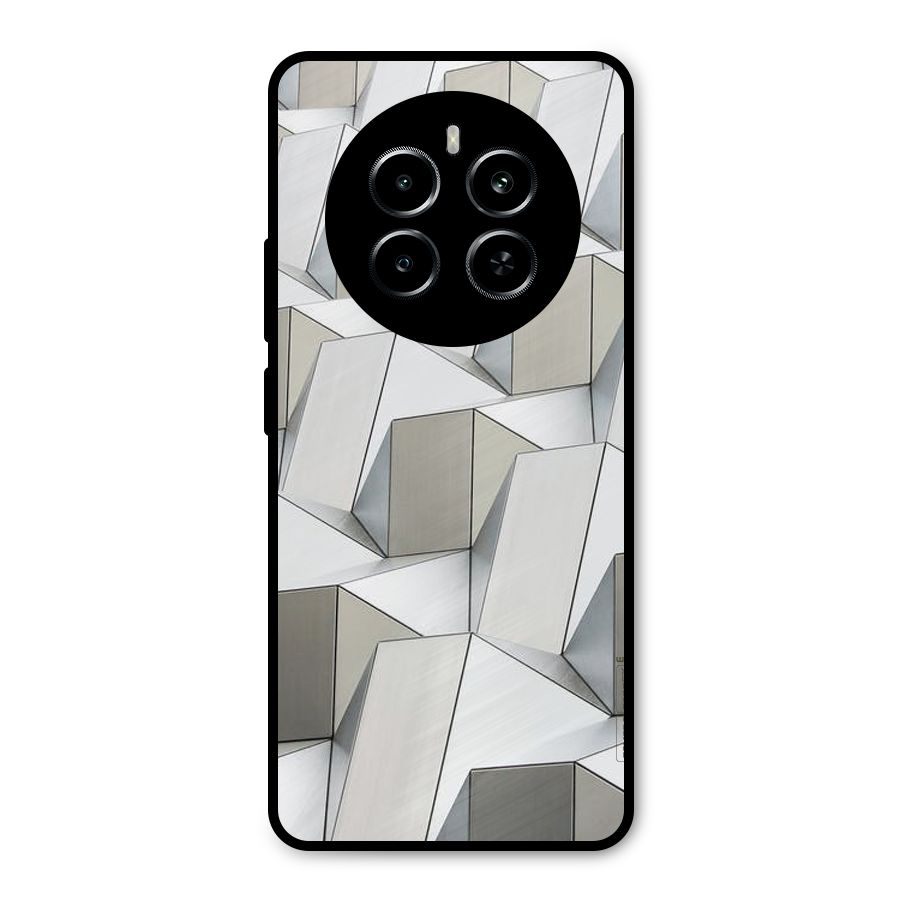 White Abstract Art Metal Back Case for Realme P1