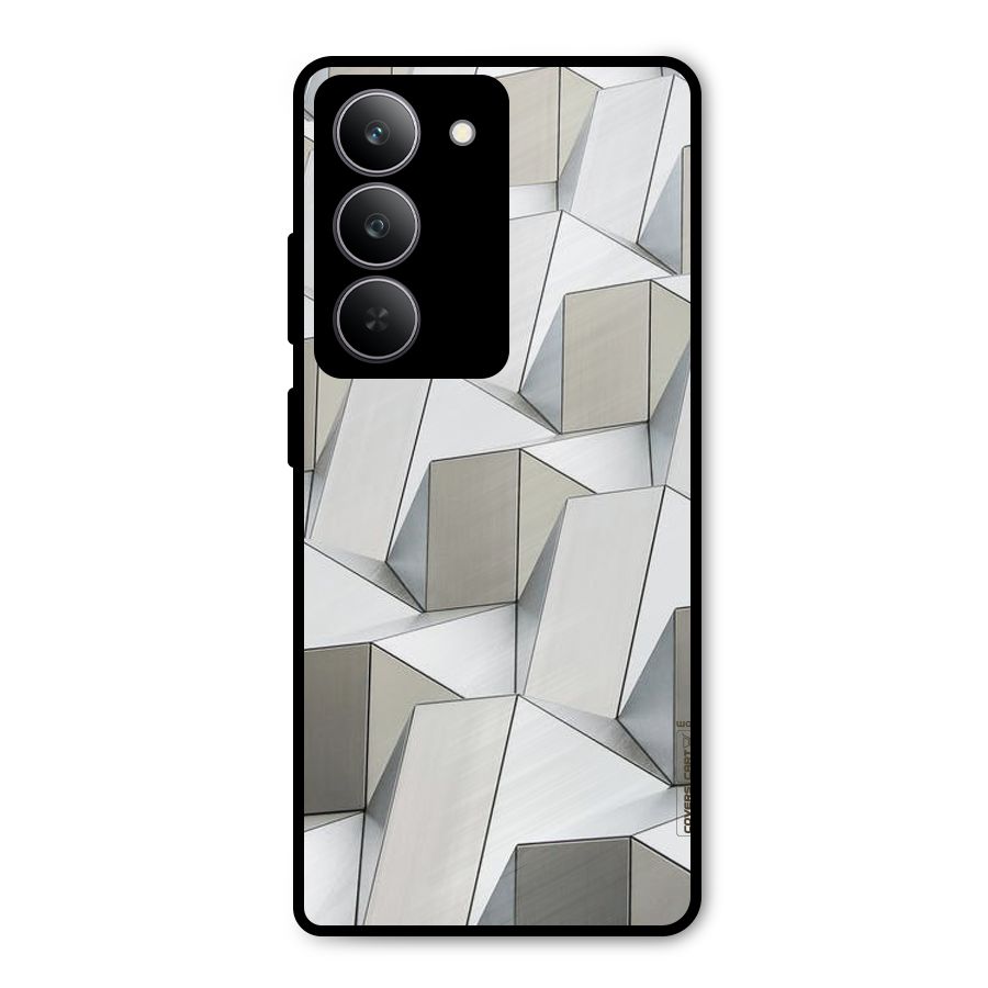White Abstract Art Metal Back Case for Realme P3x